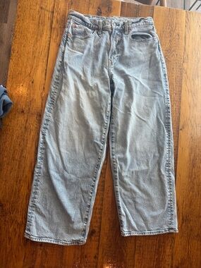 American Eagle Outfitters Light Wash Relaxed Straight Jeans